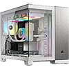 CORSAIR 2500X Micro ATX Dual Chamber PC Case, White/Satin Gray Aluminum $49.99