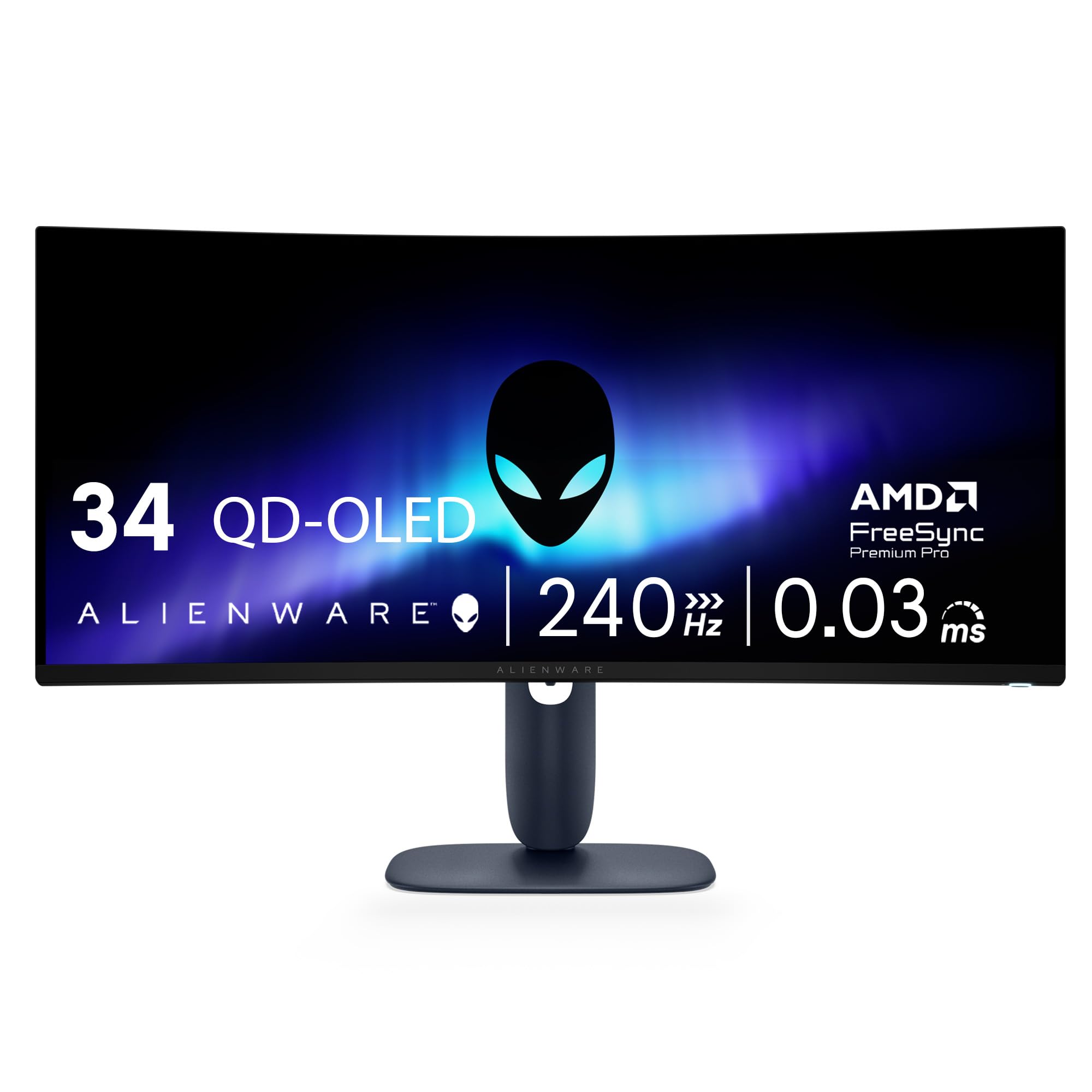 Used Like New - Alienware 34 240Hz QD-OLED Curved Gaming Monitor - AW3425DW - 34.2-inch WQHD (3440 x 1440) 240Hz $450.44