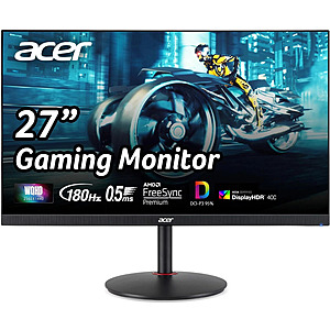 Certified Refurbished: 27" Acer Nitro 2560x1440 WQHD 180Hz 1ms IPS Monitor $110 + Free Shipping