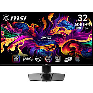 MSI MPG 321URX QD-OLED 32" 4K 240Hz - KVM, 90W USB C - $749.99