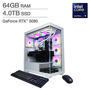 CYBERPOWERPC: Intel Ultra 9 285K, RTX 5080, 64GB DDR5, 4TB SSD $2499.99