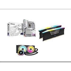 GIGABYTE Z890 AORUS ELITE WIFI7 ICE + CORSAIR Vengeance RGB 32GB (2 x 16GB) DDR5 6000 + CORSAIR iCUE Link H115i RGB 280mm AIO $469.99