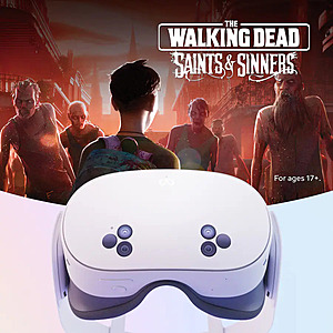 128GB Meta Quest 3S VR Headset Walking Dead: Saints & Sinners Bundle + $75 GC $249 & More + Free Shipping