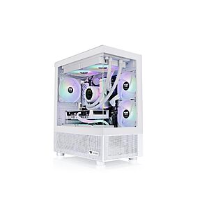 Thermaltake View 170 TG ARGB Snow Micro-ATX Case;3x120mm ARGB Fans Included $59.99