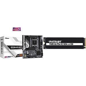ASRock B650M-HDV/M.2 + Patriot P400 Lite M.2 PCIe Gen 4 x4 1TB SSD $159.98