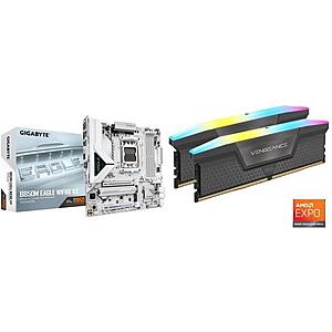 CORSAIR Vengeance RGB 32GB (2 x 16GB) DDR5 6000 CL38 + GIGABYTE B850M EAGLE WIF6E ICE $466.99