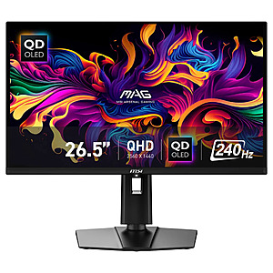 27" MSI MAG 271QPX QD-OLED E2 1440p 240Hz AMD FreeSync Premium Pro Gaming Monitor $399.97