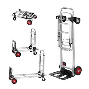 SucceBuy 2-in-1 Multi-Functional Folding Hand Truck Lightweight Dolly with Wheels Foldable Luggage Utility Cart .4 + Free Shipping