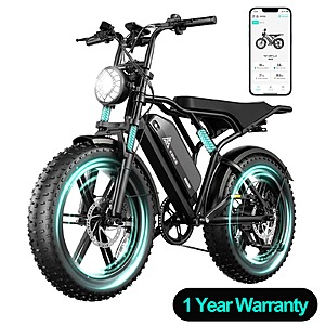 TST R002S 1500W Electric Bike 20" Fat Tire 28MPH 60-100 Mile Range $482.20+ Free Shipping