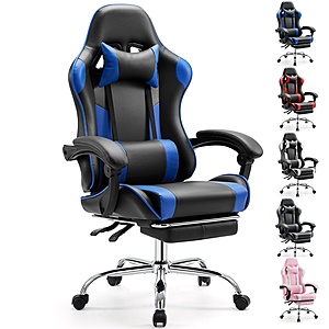 JHK Ergonomic Gaming Chair Adjustable Swivel PU Leather Chair Red $65.20 + Free Shipping