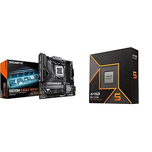 AMD Ryzen 5 9600X + GIGABYTE B850M EAGLE WIFI6E M-ATX + Cooler Master Elite Liquid 240 CPU AIO Cooler $254.98