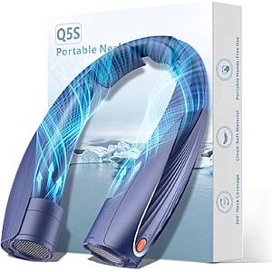 Prime: Kesguar Portable Neck Fan 20H RunTime 6 Speeds 360° Airflow Rechargeable Hands Free $13.99 + Free Shipping