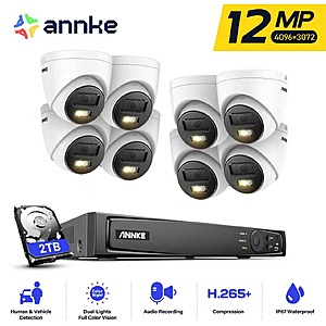 ANNKE 12MP PoE Security Camera Kit with 8 Cameras & 2TB HDD $481 + Free Shipping​