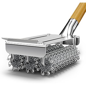 Prime: HOUSE AGAIN Grill Brush Bristle Free with Scraper, Stainless Steel BBQ Grill Brush