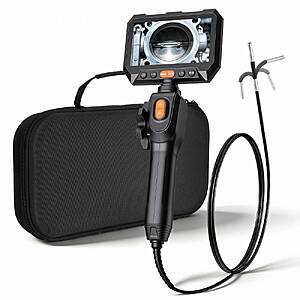 VEVOR 2-Way 180° Articulating Borescope w/ 0.15" Lens, 5" IPS Screen $72.10 + Free S&H