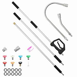 VEVOR 9' 3-Section 4000PSI Pressure Washer Telescoping Wand w/ Accessories $44.75 + Free S&H