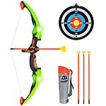 Kids 24in Light-Up Archery Toy Play Set w/ Bow, 3 Arrows, Quiver, Target $18.99