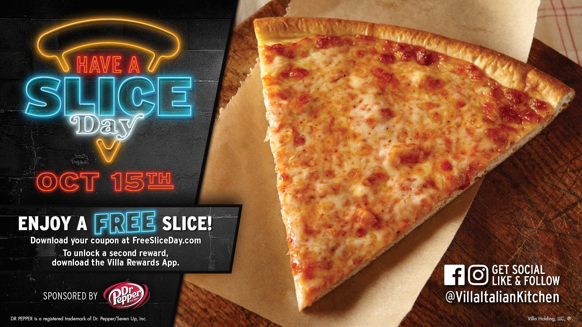 Villa Italian Kitchen Get A Free Slice Of Pizza Slickdeals Net