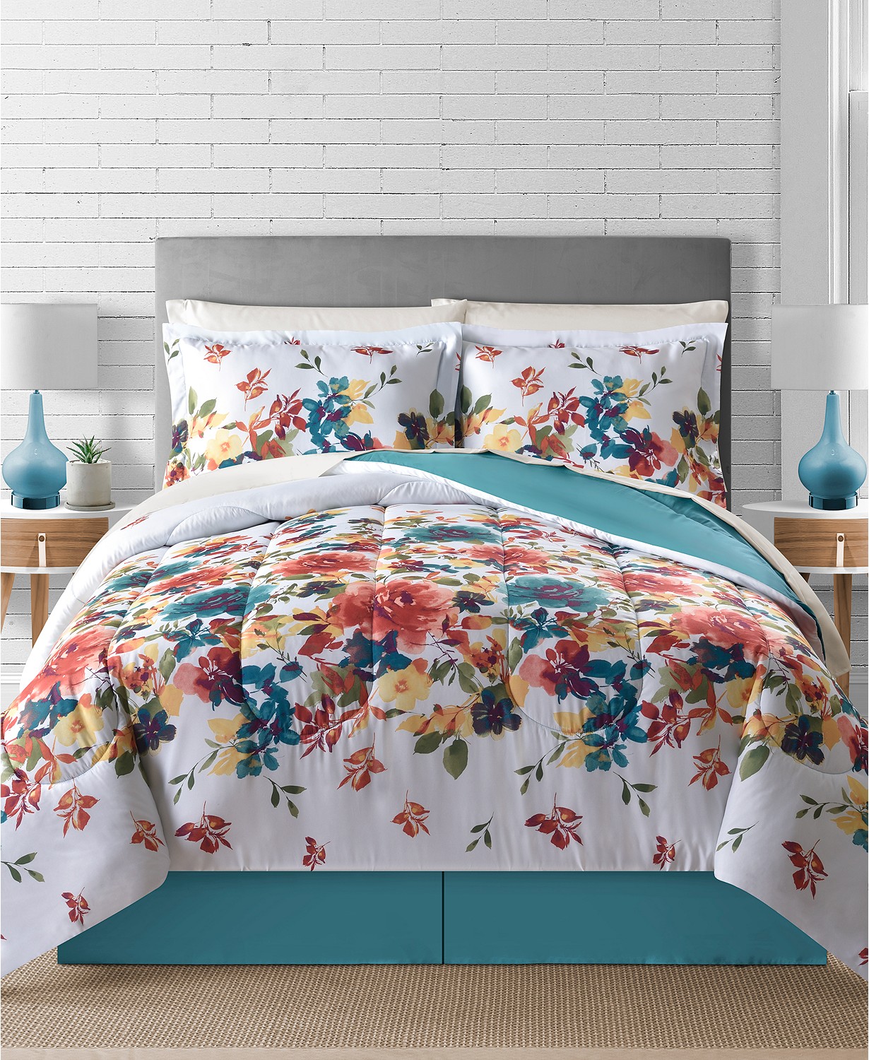 8 Piece Fairfield Square Collection Reversible Comforter Sets All