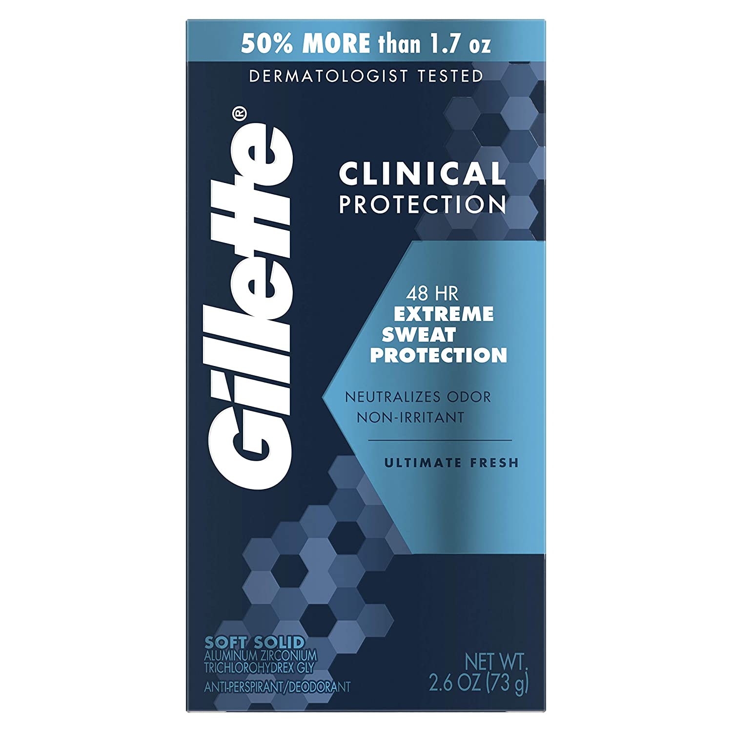 2.6oz Gillette Clinical Antiperspirant Deodorant for Men, Ultimate Fresh Scent - $4.99