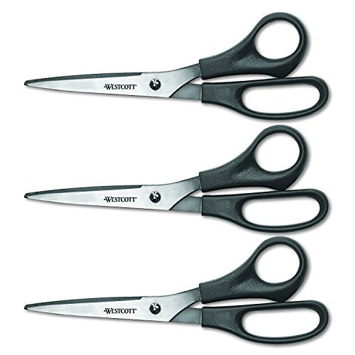 Pack of 3 Westcott All Purpose Value Scissors, 8' Bent for $4.97