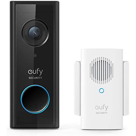Eufy 2K security camera with Chime. Wired wifi video doorbell $110