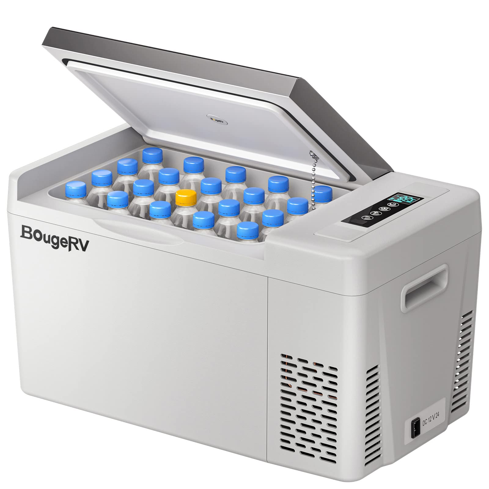 BougeRV 12 Volt Refrigerator 12V Car Fridge 23 Quart Portable Freezer Compressor Cooler 12/24V DC 110~240 Volt AC for Truck Van RV Camper SUV Travel Camping $152.99