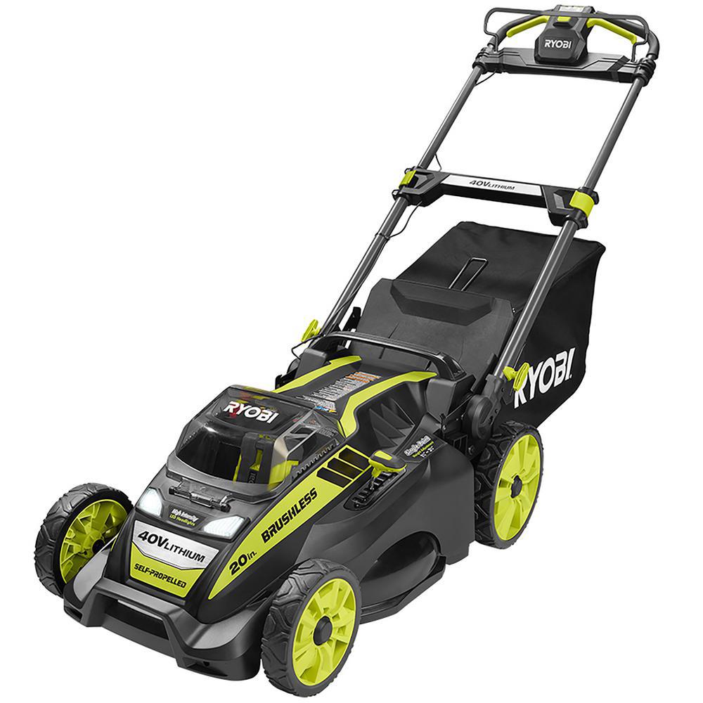 Ryobi 40V 20 in. Brushless Self-Propelled Lawn Mower with 5.0 Ah Battery and Charger $249 - Home Depot B&M Clearance YMMV