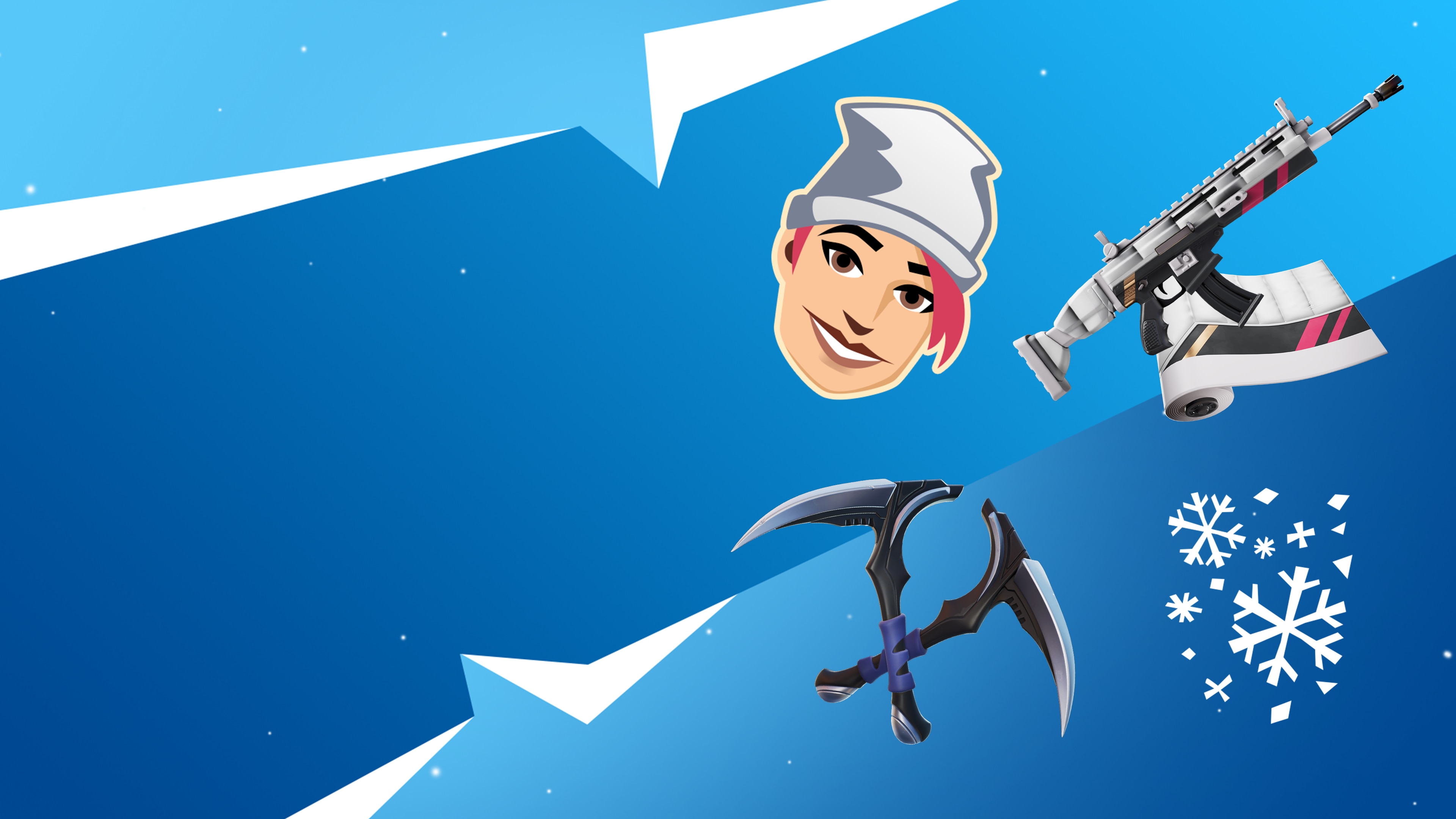 Fortnite PlayStation®Plus Celebration Pack Snowtooth Pickaxe, Snowsuited Wrap, Ice Smile