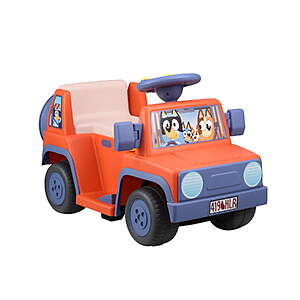 Bluey 6V Battery-Powered Kids Ride-On Car $98