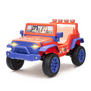 Bluey 12V Electric 1 Seat Ride-On for Kids with Music, USB Port, Working Headlights, and Forward/Reverse Drive, Top Speed 3.5 Mph $96