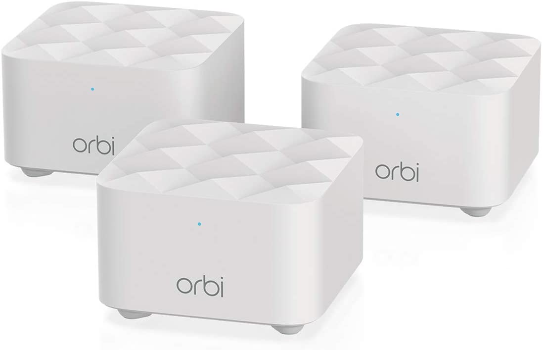 NETGEAR Orbi Whole Home Mesh WiFi System (RBK13) – Router replacement covers up to 4,500 sq. ft. with 1 Router & 2 Satellites $99