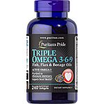Puritan's Pride Triple Omega 3-6-9 Fish, Flax &amp; Borage Oils, Supports Heart Health and Healthy Joints, 240 c0 Sub &amp; Savet $8.62