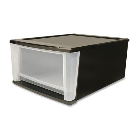 Walmart Iris 17 Qt Stacking Drawer Black 9 89 Slickdeals Net