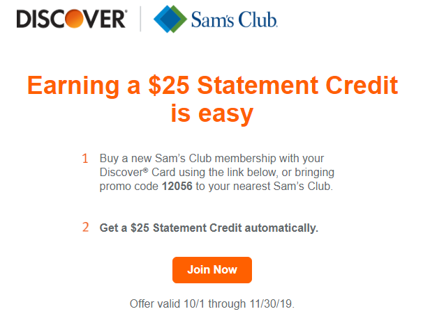 Sams Club Promotion >> Ymmv Buy Sams Club Membership Using Discover Credit Card Sams Club Promotion >> Ymmv Buy Sams Club Membership Using Discover Credit Card