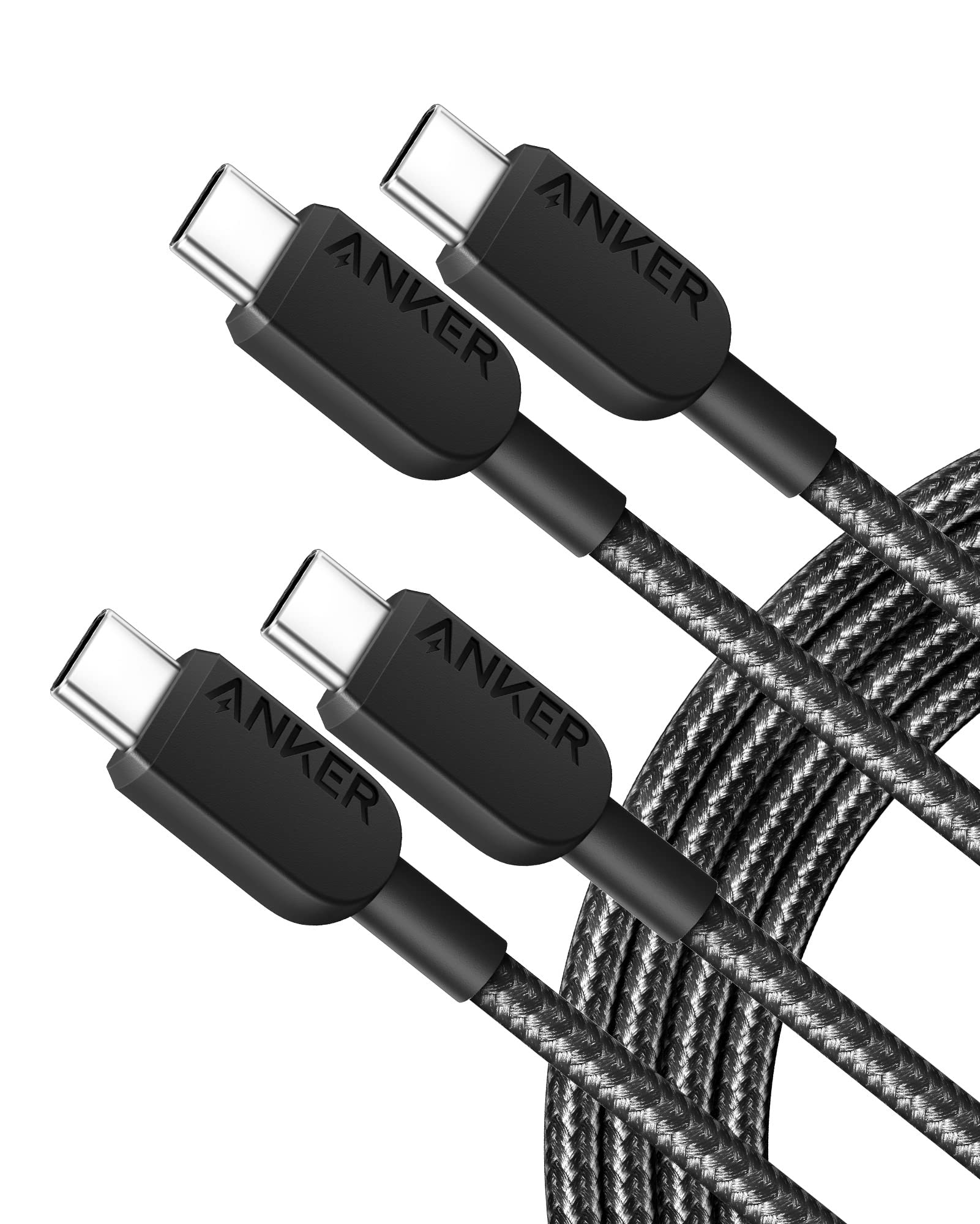 2-Pack 6' Anker 310 USB C to USB C 60W / 3A Charging Cable $9