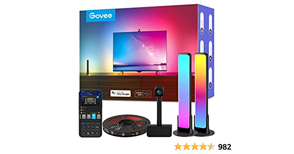 Govee LED Strip Lights & Light Bars with Camera, Smart Wi-Fi RGBIC DreamView T1 Pro LED Lights for TV (55-65 inches), Video & Music Sync TV Backlight for Gaming & Movies, - $99