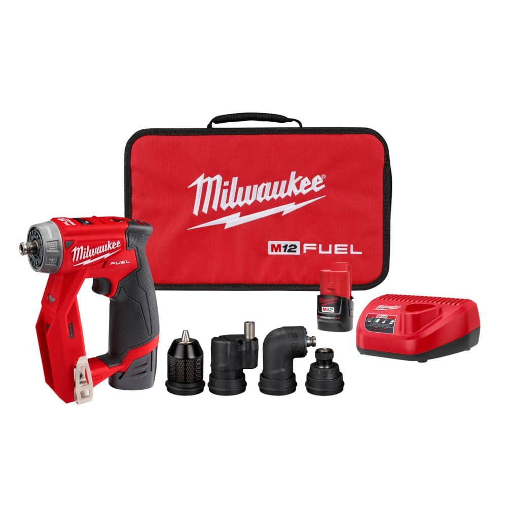 Milwaukee M12 Fuel 4-in-1 Installation Drill Driver Tool Kit 4 heads $113.80 HACK at Home Depot