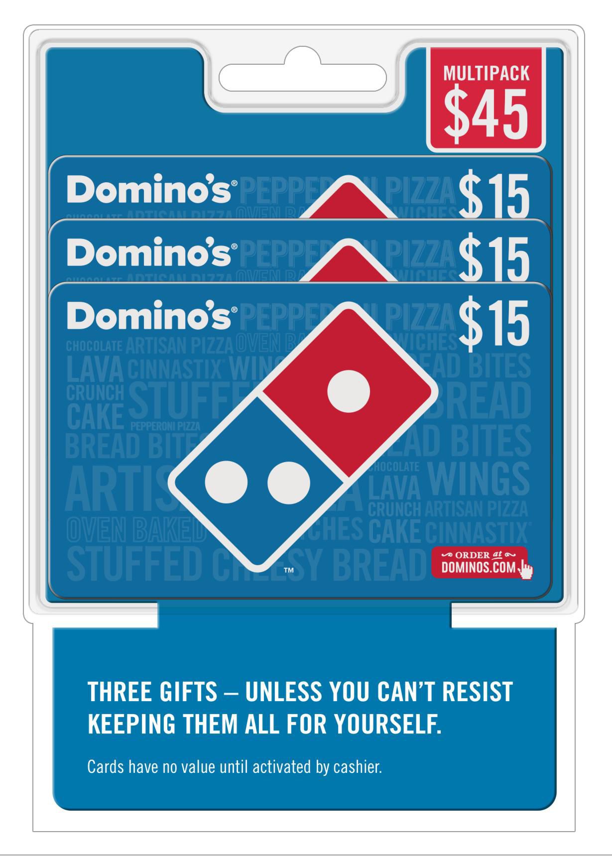 BJ's $45 Domino's gift card $36
