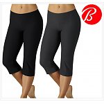 2-Pack: Bally Total Fitness Slim-Fit Performance Capri Leggings in Black and Grey $29.99 f/s