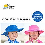 2 Pack Sun Protection Zone Kids UPF 50+ Adjustable Safari Boonie Beach Park Hat $8.99 Ebay