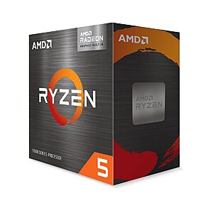 AMD Ryzen™ 5 5600G 6-Core 12-Thread Desktop Processor with Radeon™ Graphics $145