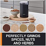 KRUPS F203 Electric Spice and Coffee Grinder with Stainless Steel Blades, 3 oz / 85 g’, Black [Blade Grinder] $13.88