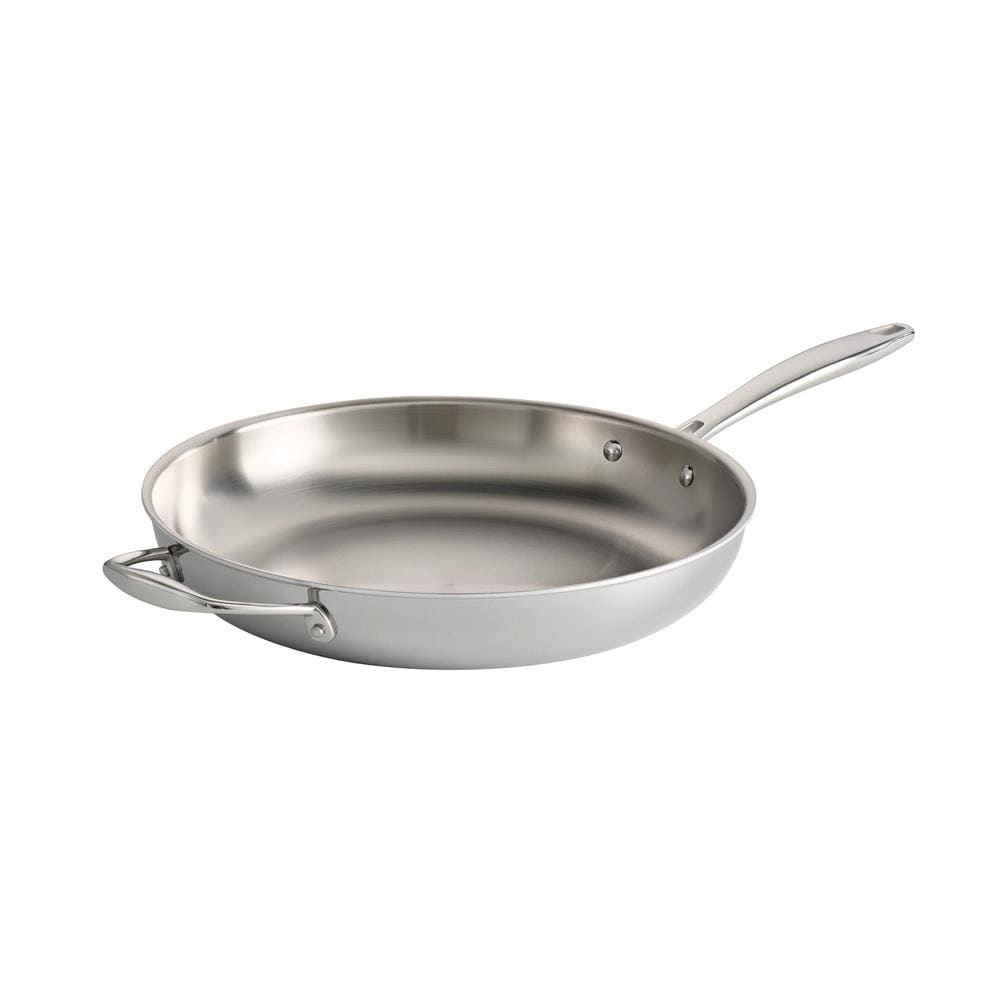 Tramontina Gourmet Tri-Ply Clad 12 in. Stainless Steel Frying Pan with Helper Handle-80116/057DS - $33.00