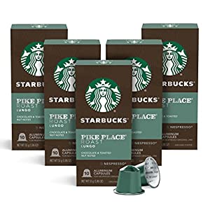 Starbucks by Nespresso, Pike Place Roast (50-count capsules, compatible with Nespresso Original Line System) $20.41