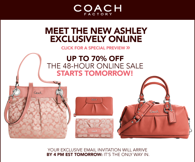 Coach Factory Outlet Online sale up to 70% off - 48 Hours only