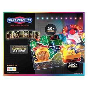 Snap Circuits “Arcade”,Electronics Exploration Kit,Stem Activities for Ages 8+,Full Color Project Manual (SCA-200