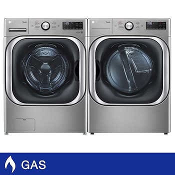 Costco members: Select locations: LG 5.2 cu. ft. Front Load Washer with TurboWash and 9.0 cu. ft. GAS Dryer with Built-In Intelligence? | Costco $1799