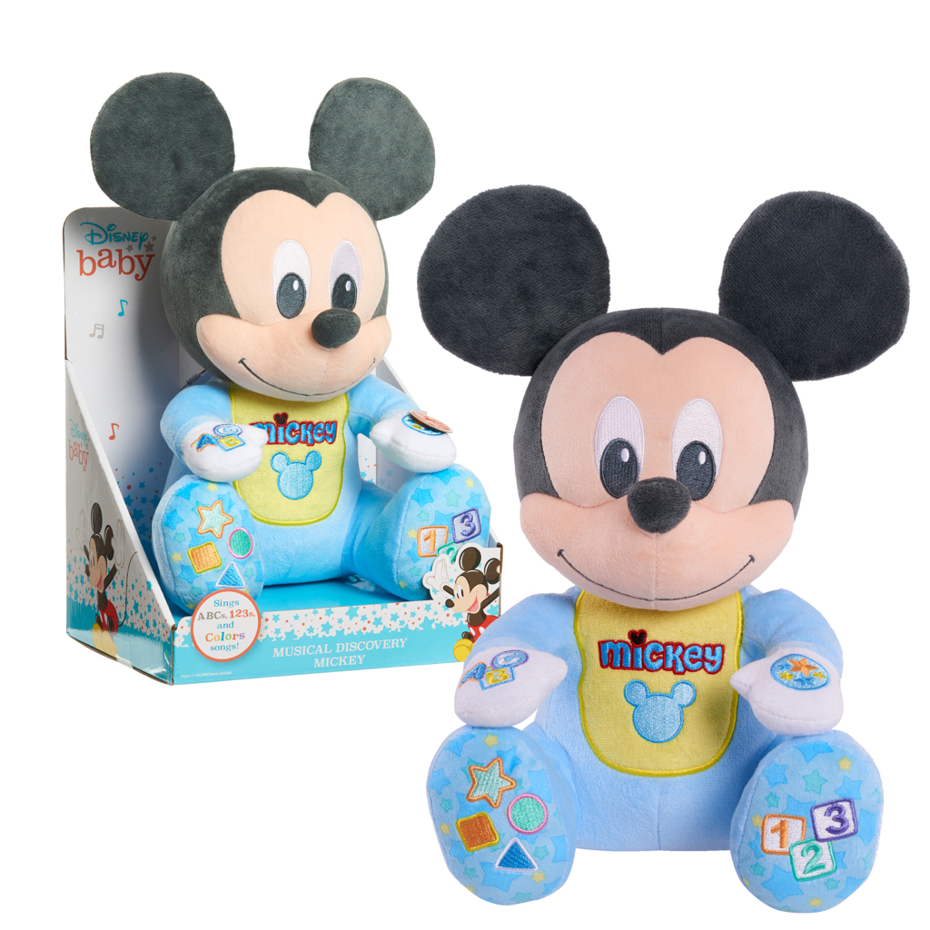 Just Play Disney Baby Musical Discovery Plush Mickey Mouse, Preschool Ages 06 month - $6 at Walmart