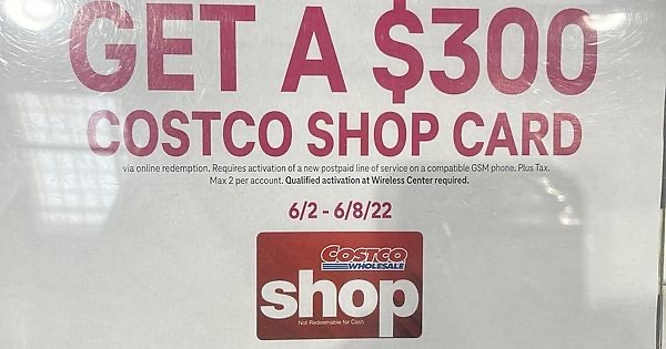 T-MOBILE Costco BYOD $300 Costco Shop Card - YMMV